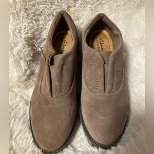 Suade slip on shoes-ladies 8M-worn once